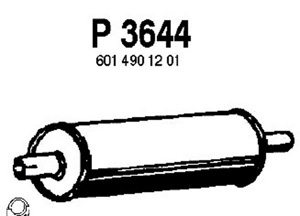 Intermediate muffler in the group  at  Professional Parts Sweden AB (P3644)