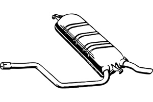 Rear muffler in the group  at  Professional Parts Sweden AB (P3653)