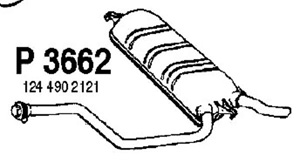 Rear muffler in the group  at  Professional Parts Sweden AB (P3662)