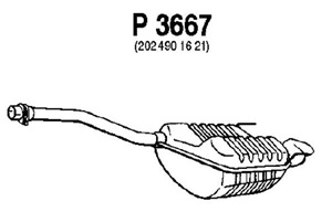 Rear muffler in the group  at  Professional Parts Sweden AB (P3667)