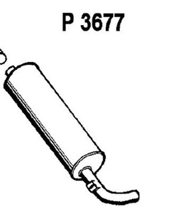 Rear muffler in the group  at  Professional Parts Sweden AB (P3677)
