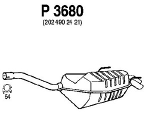 Rear muffler in the group  at  Professional Parts Sweden AB (P3680)