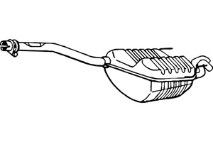 Rear muffler in the group  at  Professional Parts Sweden AB (P3683)