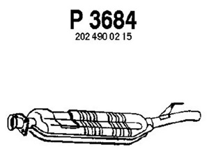 Intermediate muffler in the group  at  Professional Parts Sweden AB (P3684)