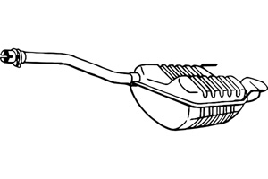 Rear muffler in the group Exhaust parts / Exhaust muffler & kits at  Professional Parts Sweden AB (P3685)
