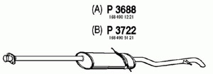 Rear muffler in the group  at  Professional Parts Sweden AB (P3688)
