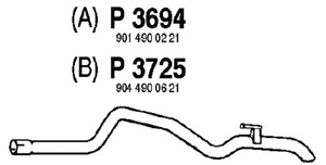 Rear pipe in the group  at  Professional Parts Sweden AB (P3694)