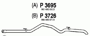 Rear pipe in the group  at  Professional Parts Sweden AB (P3695)