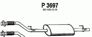Intermediate muffler in the group  at  Professional Parts Sweden AB (P3697)