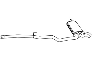 Rear muffler i gruppen Tillflligt dolda artiklar hos  Professional Parts Sweden AB (P3718)