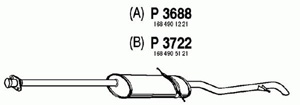 Rear muffler i gruppen Tillflligt dolda artiklar hos  Professional Parts Sweden AB (P3722)