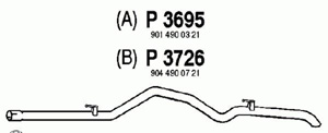 Rear pipe in the group  at  Professional Parts Sweden AB (P3726)
