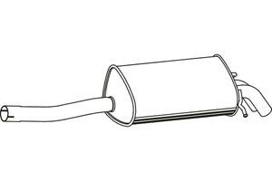 Rear muffler in the group  at  Professional Parts Sweden AB (P3734)
