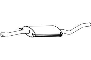 Intermediate muffler in the group  at  Professional Parts Sweden AB (P3738)