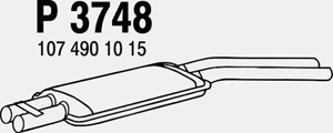 Intermediate muffler in the group  at  Professional Parts Sweden AB (P3748)