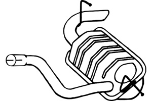 Rear muffler in the group  at  Professional Parts Sweden AB (P3754)