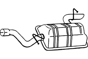 Rear muffler in the group  at  Professional Parts Sweden AB (P3755)