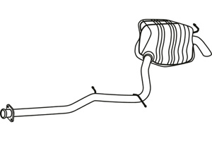 Rear muffler in the group  at  Professional Parts Sweden AB (P3787)