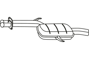 Intermediate muffler in the group Exhaust parts / Exhaust muffler & kits at  Professional Parts Sweden AB (P3791)