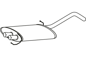 Intermediate muffler in the group Exhaust parts / Exhaust muffler & kits at  Professional Parts Sweden AB (P3793)