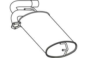 Rear muffler i gruppen Tillflligt dolda artiklar hos  Professional Parts Sweden AB (P38002)