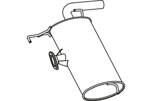 Rear muffler in the group  at  Professional Parts Sweden AB (P38008)