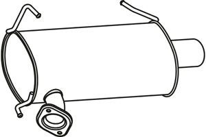 Rear muffler in the group Exhaust parts / Exhaust muffler & kits at  Professional Parts Sweden AB (P38010)