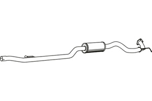 Intermediate muffler in the group Exhaust parts / Exhaust muffler & kits at  Professional Parts Sweden AB (P38014)