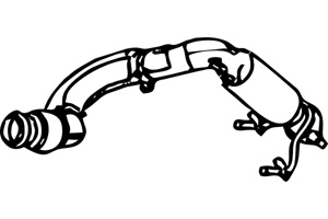 Intermediate pipe in the group Exhaust parts / Exhaust muffler & kits at  Professional Parts Sweden AB (P38018)