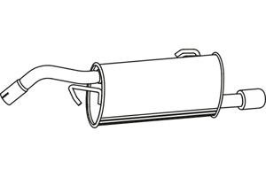 Rear muffler in the group Exhaust parts / Exhaust muffler & kits at  Professional Parts Sweden AB (P38022)