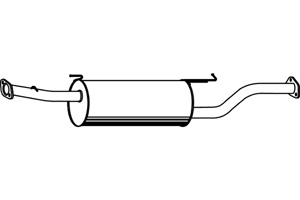 Intermediate muffler in the group Exhaust parts / Exhaust muffler & kits at  Professional Parts Sweden AB (P38032)