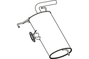 Rear muffler in the group  at  Professional Parts Sweden AB (P3827)