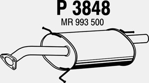 Rear muffler in the group  at  Professional Parts Sweden AB (P3848)
