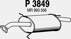 Rear muffler in the group  at  Professional Parts Sweden AB (P3849)