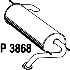 Rear muffler in the group  at  Professional Parts Sweden AB (P3868)