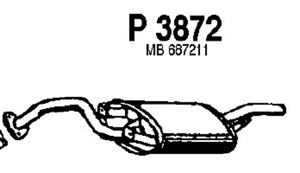 Rear muffler in the group  at  Professional Parts Sweden AB (P3872)
