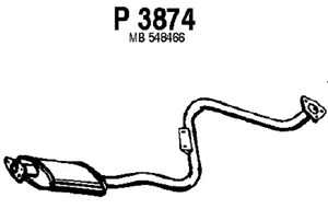 Intermediate muffler in the group  at  Professional Parts Sweden AB (P3874)