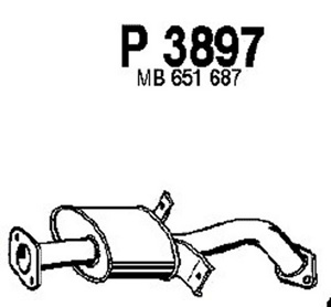 Front muffler in the group  at  Professional Parts Sweden AB (P3897)