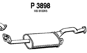 Rear muffler in the group  at  Professional Parts Sweden AB (P3898)