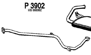 Intermediate pipe in the group  at  Professional Parts Sweden AB (P3902)