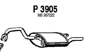 Rear muffler in the group  at  Professional Parts Sweden AB (P3905)