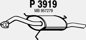 Rear muffler i gruppen Tillflligt dolda artiklar hos  Professional Parts Sweden AB (P3919)