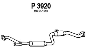 Intermediate muffler in the group  at  Professional Parts Sweden AB (P3920)