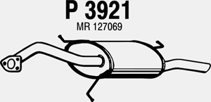 Rear muffler in the group  at  Professional Parts Sweden AB (P3921)