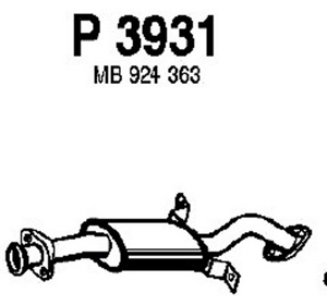 Intermediate muffler in the group  at  Professional Parts Sweden AB (P3931)