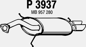 Rear muffler in the group  at  Professional Parts Sweden AB (P3937)