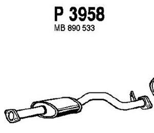 Intermediate muffler in the group  at  Professional Parts Sweden AB (P3958)