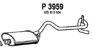 Rear muffler in the group  at  Professional Parts Sweden AB (P3959)