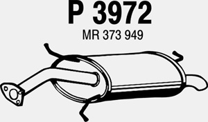 Rear muffler i gruppen Tillflligt dolda artiklar hos  Professional Parts Sweden AB (P3972)