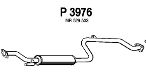 Intermediate muffler in the group  at  Professional Parts Sweden AB (P3976)